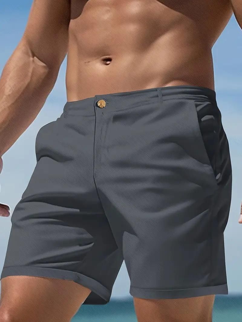 Men's Sleek Solid Casual Shorts - FreshShopStore