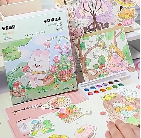 Cartoon Art Coloring Painting Set for Kid's - FreshShopStore