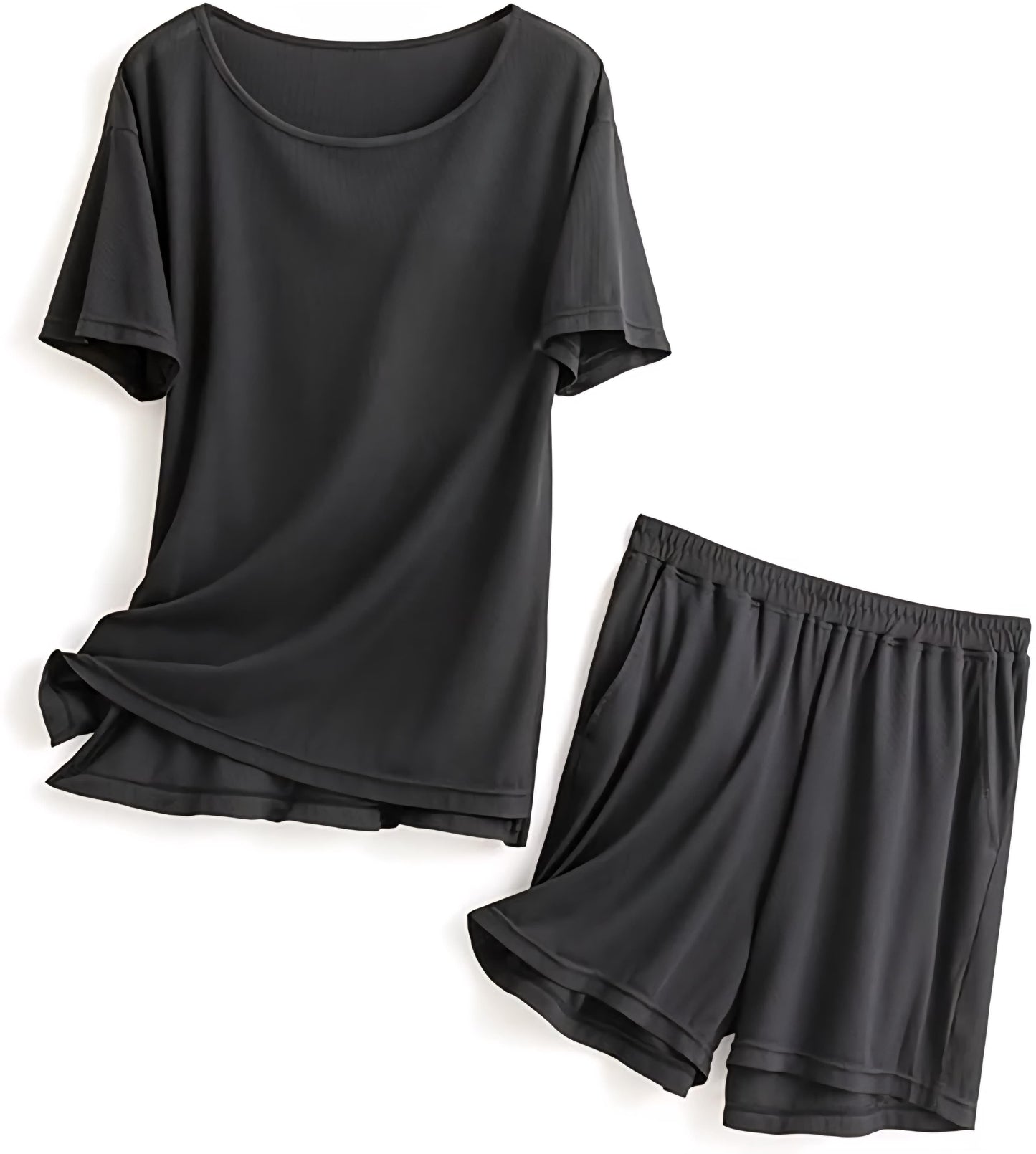 Solid Couple Co-Ord Set (T-Shirt & Shorts) - FreshShopStore