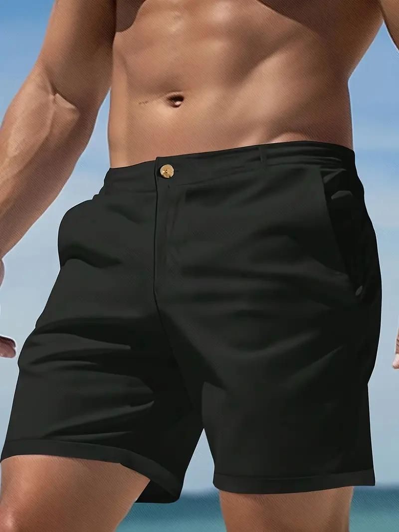 Men's Sleek Solid Casual Shorts - FreshShopStore