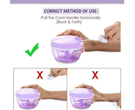 Kaival® 2 Pcs Combo Chopper offer Size Kitchen Dori Handy Vegetable and Fruit