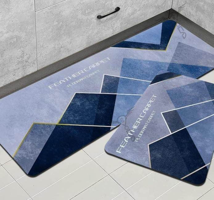 Feather Carpet Geometric Rubber Floor Mat - Durable & Stylish - FreshShopStore