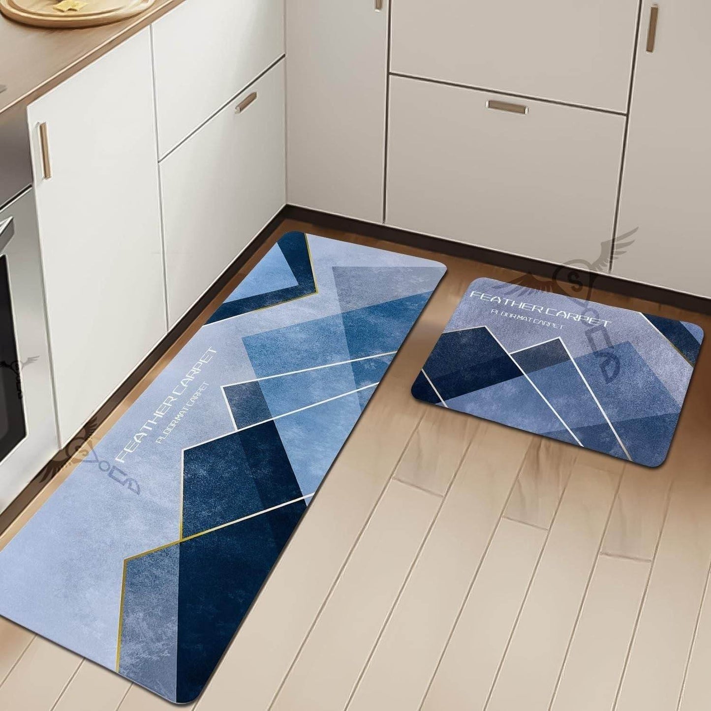 Feather Carpet Geometric Rubber Floor Mat - Durable & Stylish - FreshShopStore