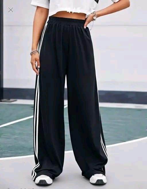 Black and white striped joggers for women - comfy - FreshShopStore