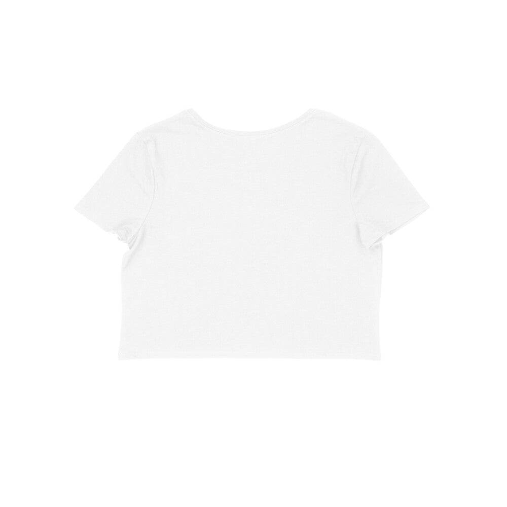 FreshShopStore trendy Indian spiritual t-shirt White Cotton Crop - FreshShopStore